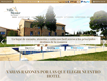 Tablet Screenshot of hotelvillamonter.com